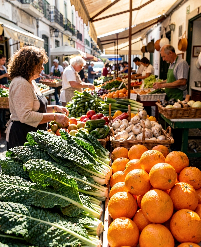 Mercado local em Lisboa